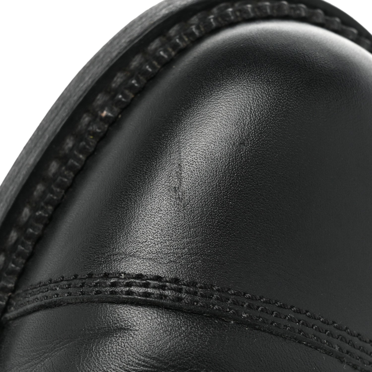 Chanel Calfskin Quilted Lace Up Combat Boots 38 Black 11 of 11
