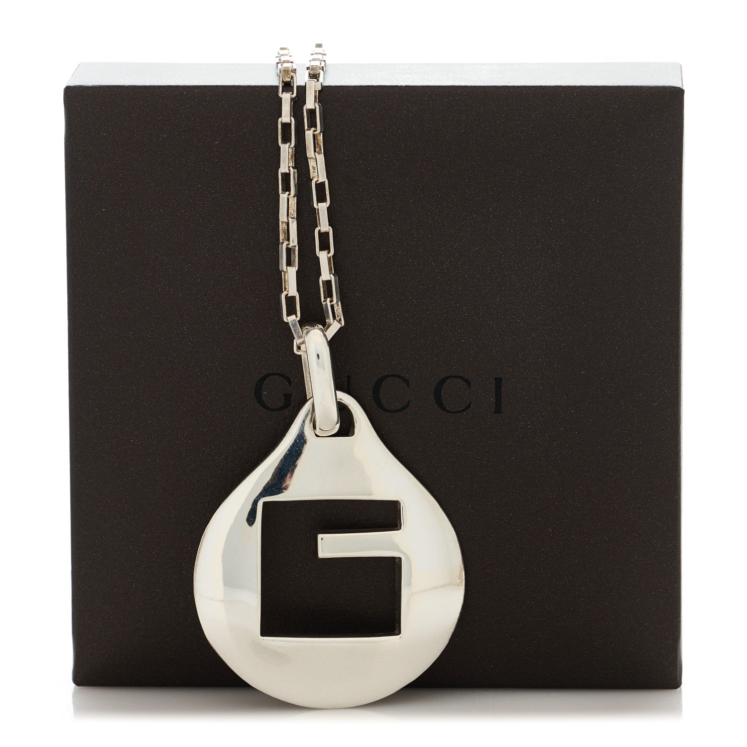 Gucci Sterling Silver Icon G Pendant Necklace 6 of 6