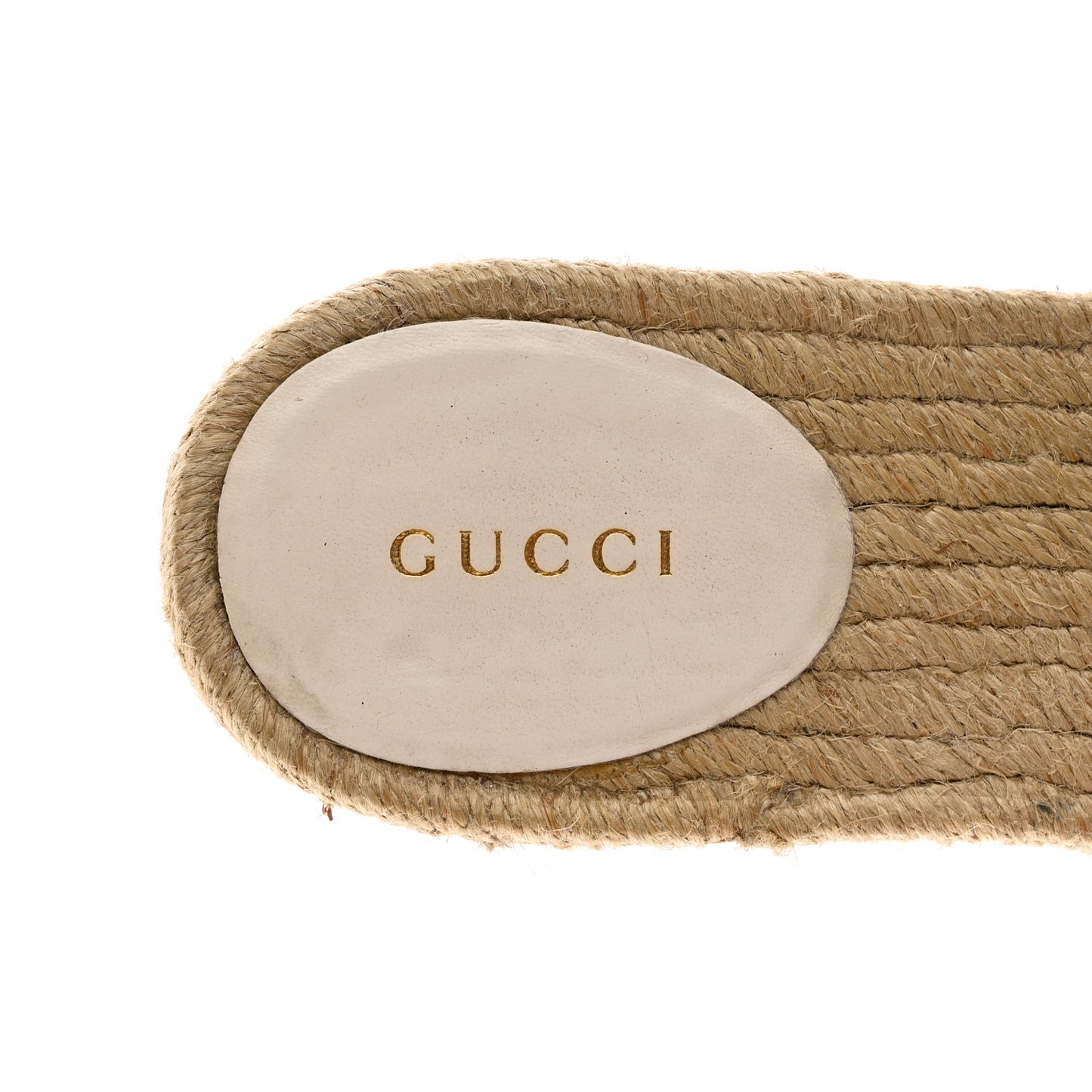 Nappa Matelasse GG Marmont Espadrille Slide Sandals 38 Great White