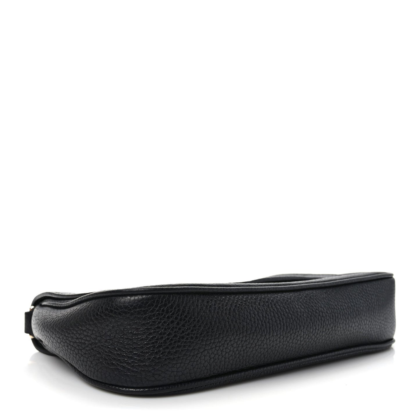 Pebbled Calfskin Medium Soho Flap Crossbody Black