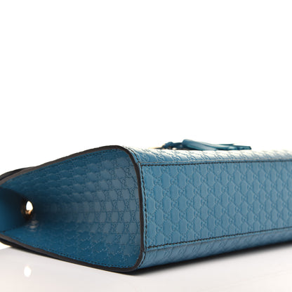 Gucci Soft Microguccissima Medium Emily Chain Shoulder Bag Deep Cobalt 8 of 9