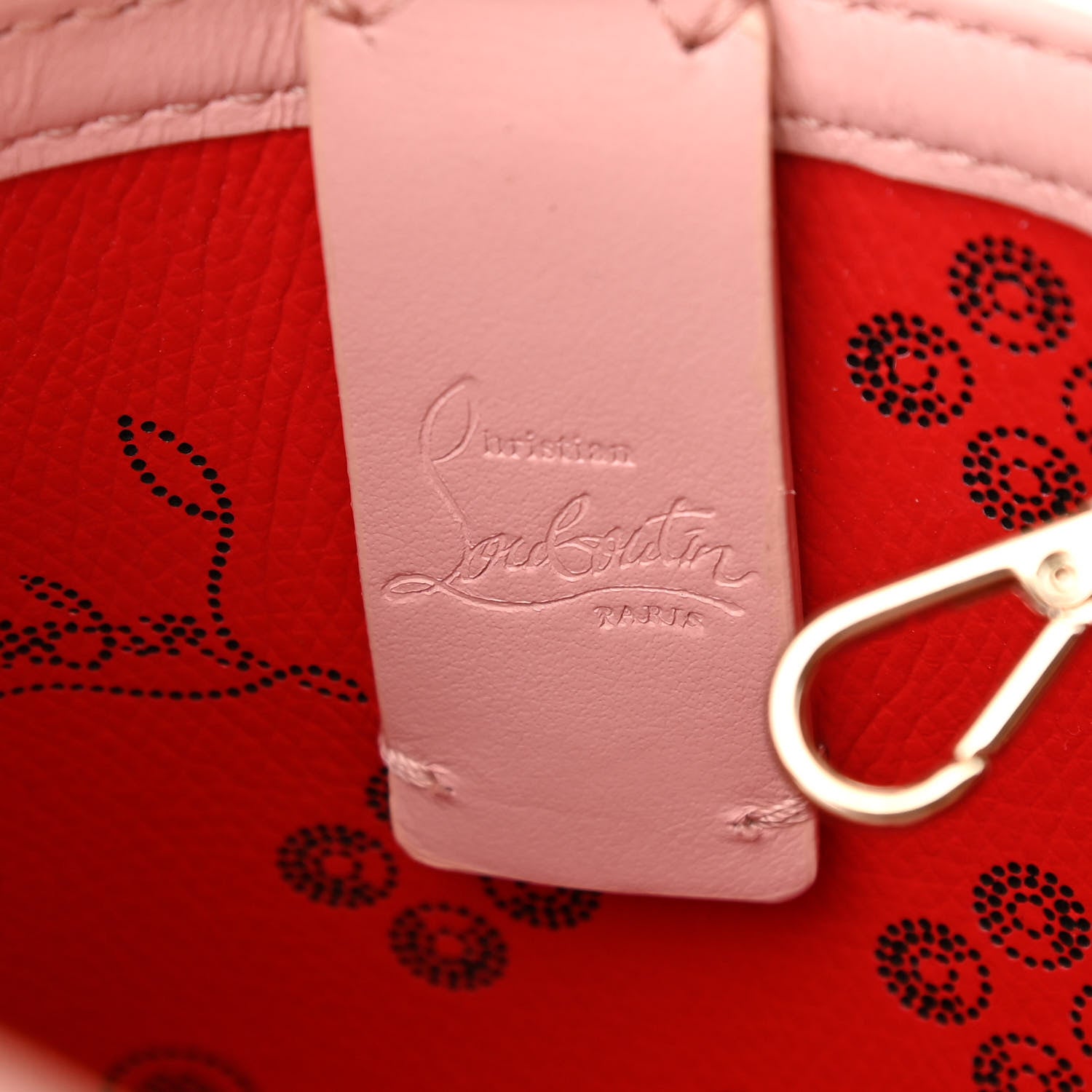 Christian Louboutin Calfskin Loubinthesky Nano Cabata Tote Rosy 8 of 9