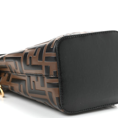 Fendi Vitello Liberty F is Fendi Bi-Color FF 1974 Embossed Mini Mon Tresor Bucket Bag Maya Black 5 of 10