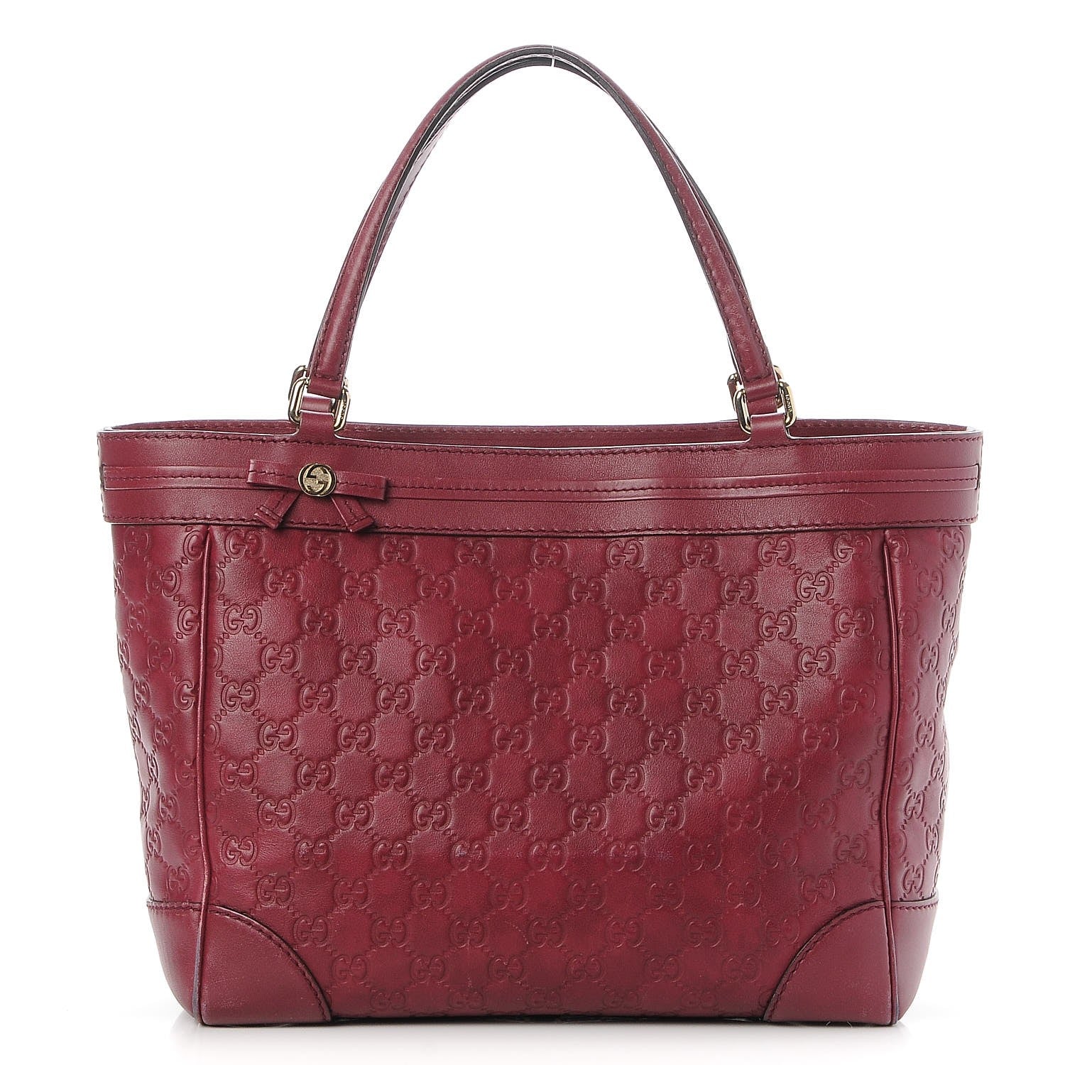 Gucci Guccissima Medium Mayfair Tote Cherry 1 of 7