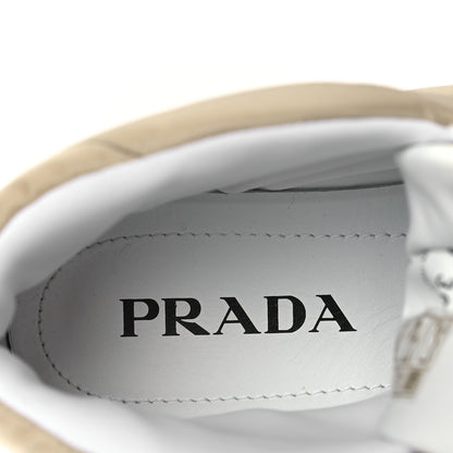 Prada Re-Nylon Gabardine Rubber Triangle Logo Quilted Mens Rush Piuma 50mm Mid Sneakers 39.5 Deserto 8 of 10