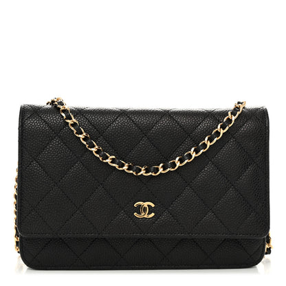 Chanel Caviar Quilted Wallet on Chain WOC Black 1 of 9