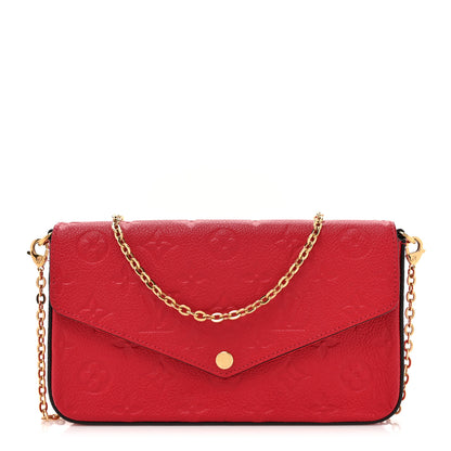 Louis Vuitton Empreinte Pochette Felicie Chain Wallet Scarlet 1 of 12