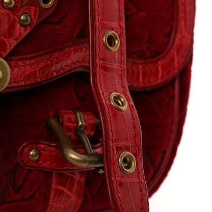 Louis Vuitton Monogram Velours Alligator Gracie MM Rouge 10 of 10