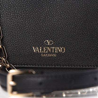Valentino Garavani Grainy Calfskin Medium VLTN Uptown Shoulder Bag Black 7 of 10