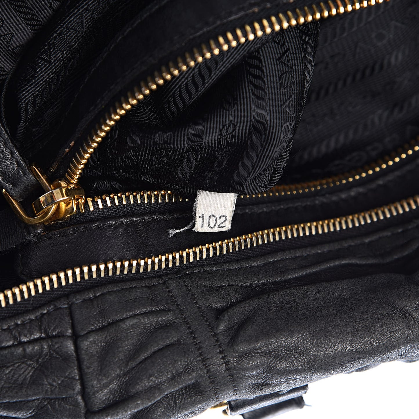 Nappa Gaufre Satchel Black