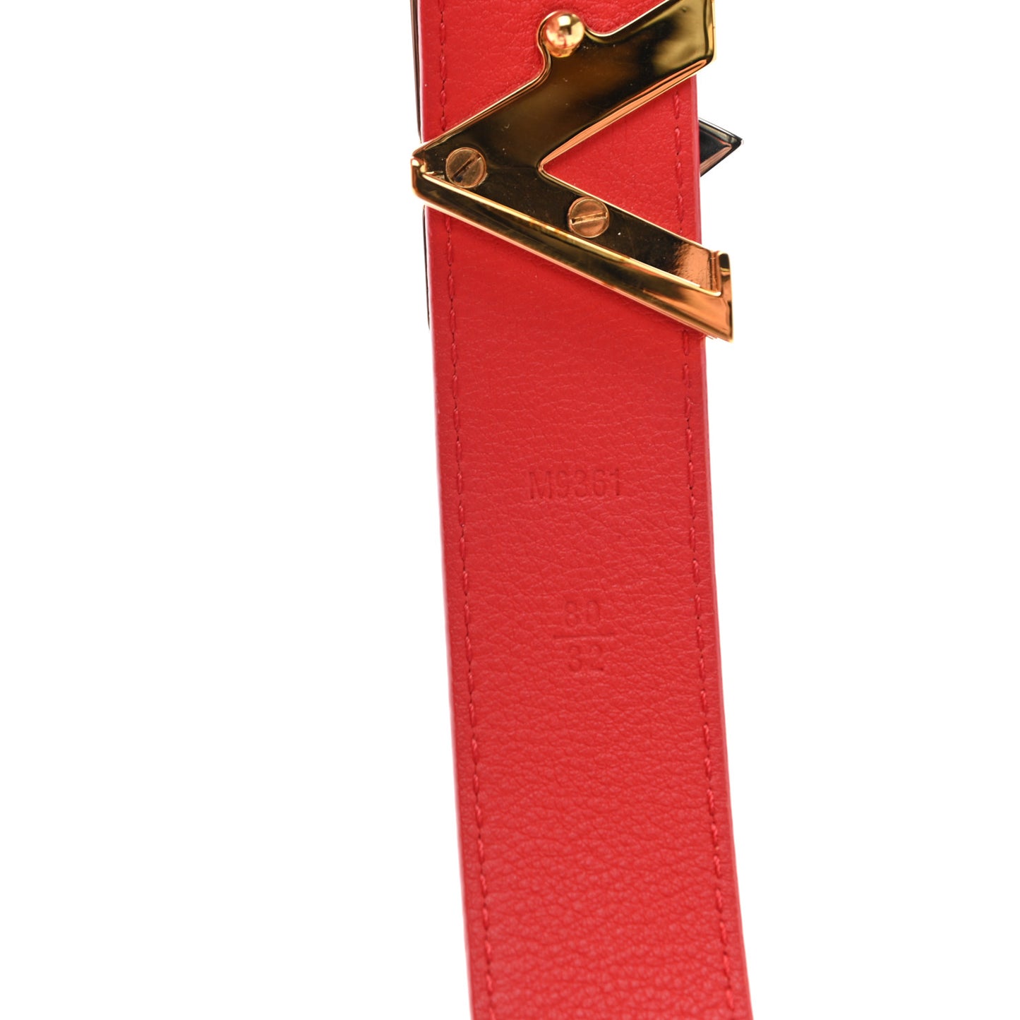 Epi 30mm LV Twist Belt 80 32 Coquelicot