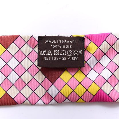 Hermes Silk Colliers De Chiens Remix Twilly Rose Bleu Roy Ebene 4 of 4