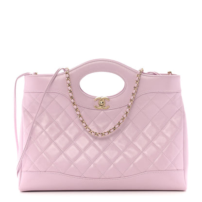 Chanel Shiny Lambskin Quilted 31 Shopping Bag Light Purple 1 of 10