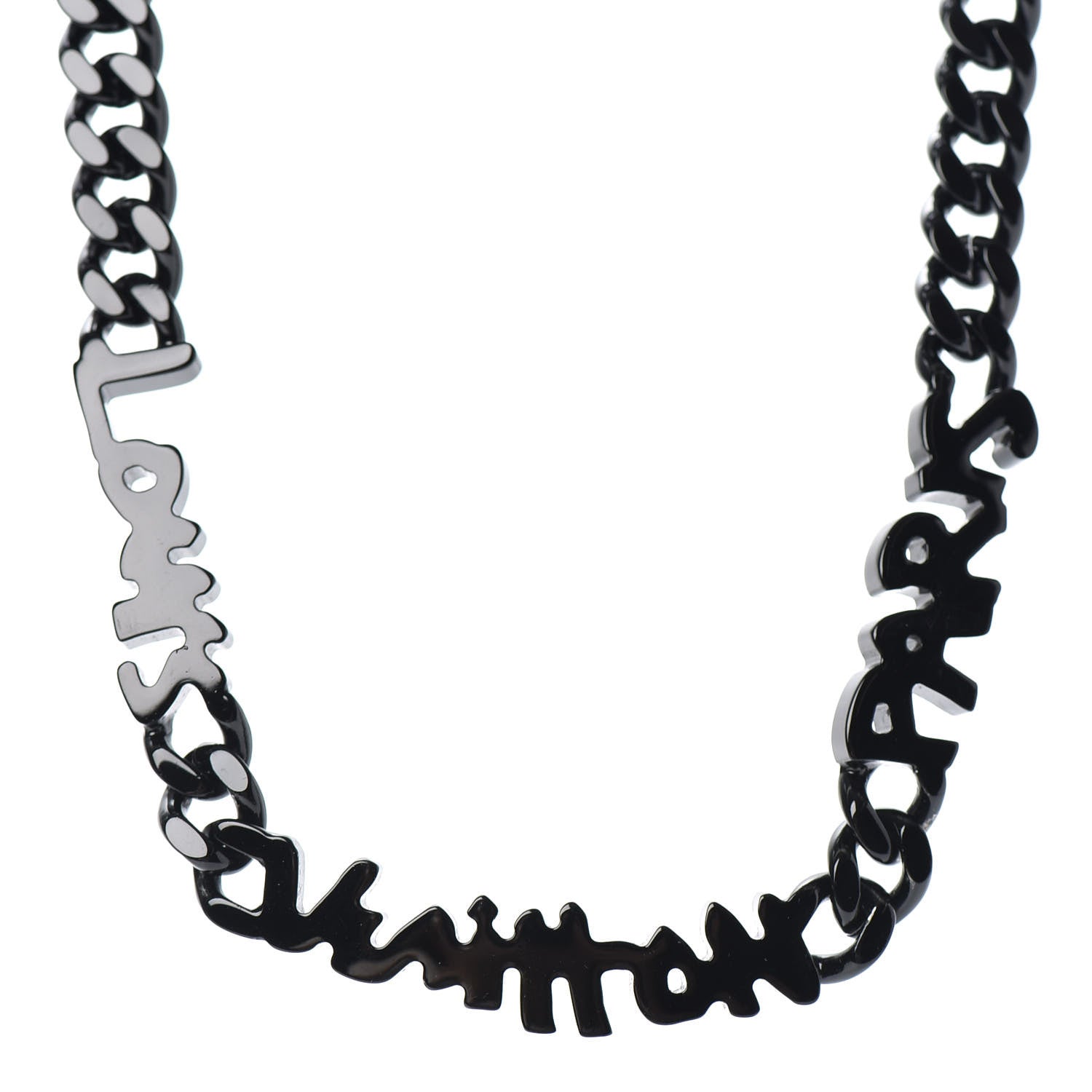 Louis Vuitton Graffiti Necklace Black 1 of 6