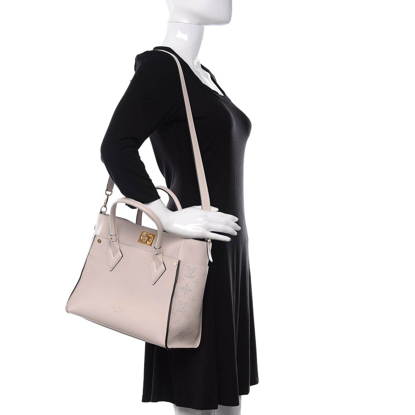 Calfskin Monogram On My Side Greige