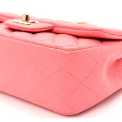 Chanel Lambskin Quilted Mini Rectangular Flap Pink 10 of 11