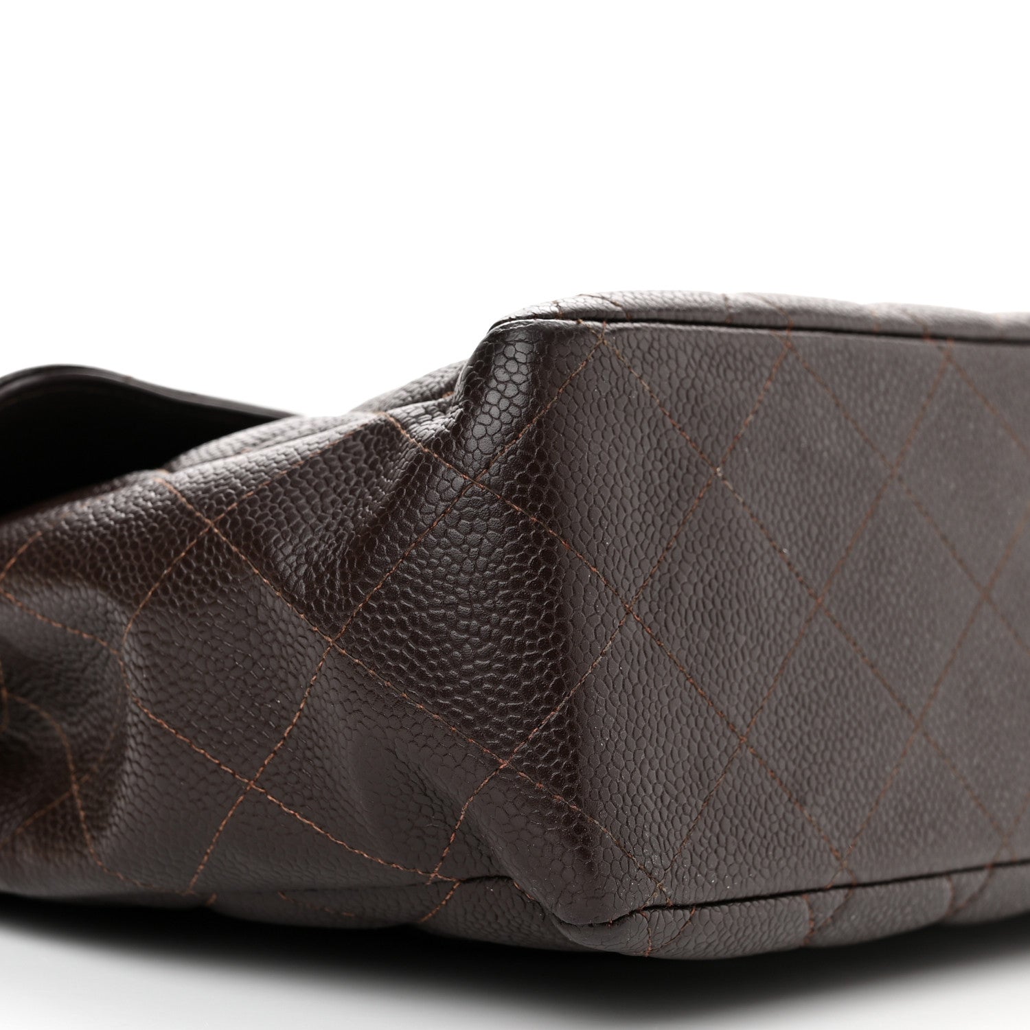 Chanel Caviar Quilted Jumbo Single Flap Brown 9 of 13
