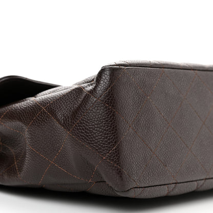 Chanel Caviar Quilted Jumbo Single Flap Brown 9 of 13