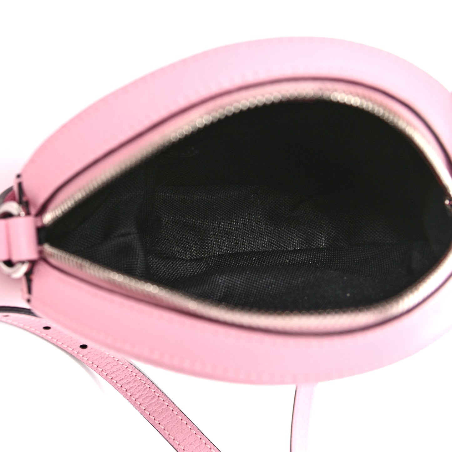 GG Supreme Monogram Psychedelic Round Shoulder Bag Black Multicolor Sugar Pink