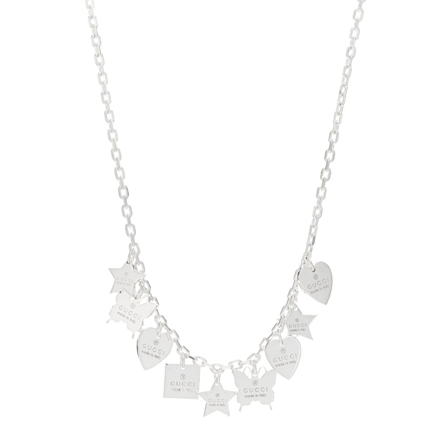 Gucci Sterling Silver Trademark Charm Necklace 1 of 4