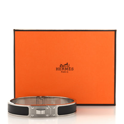 Hermes Enamel Mini Clic Kelly Bracelet GM Matte Black 5 of 5
