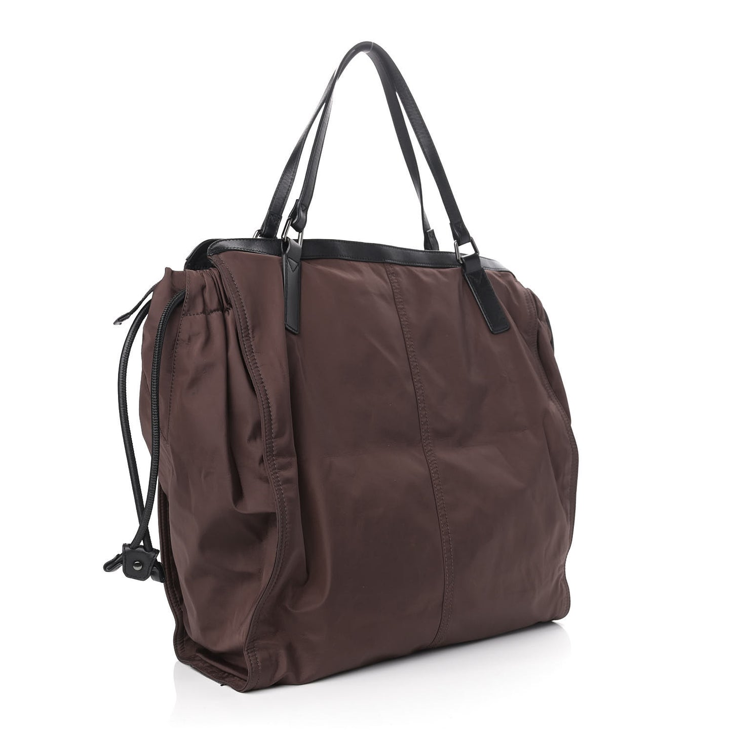 Nylon Small Buckleigh Packable Tote Brown