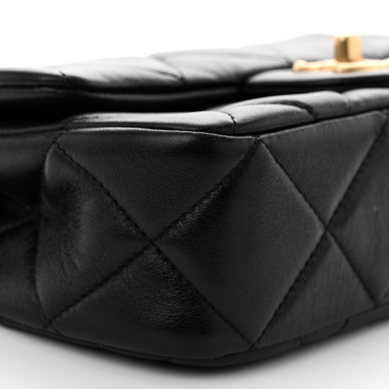 Chanel Lambskin Quilted Pearl Small Flap Black 9 of 11