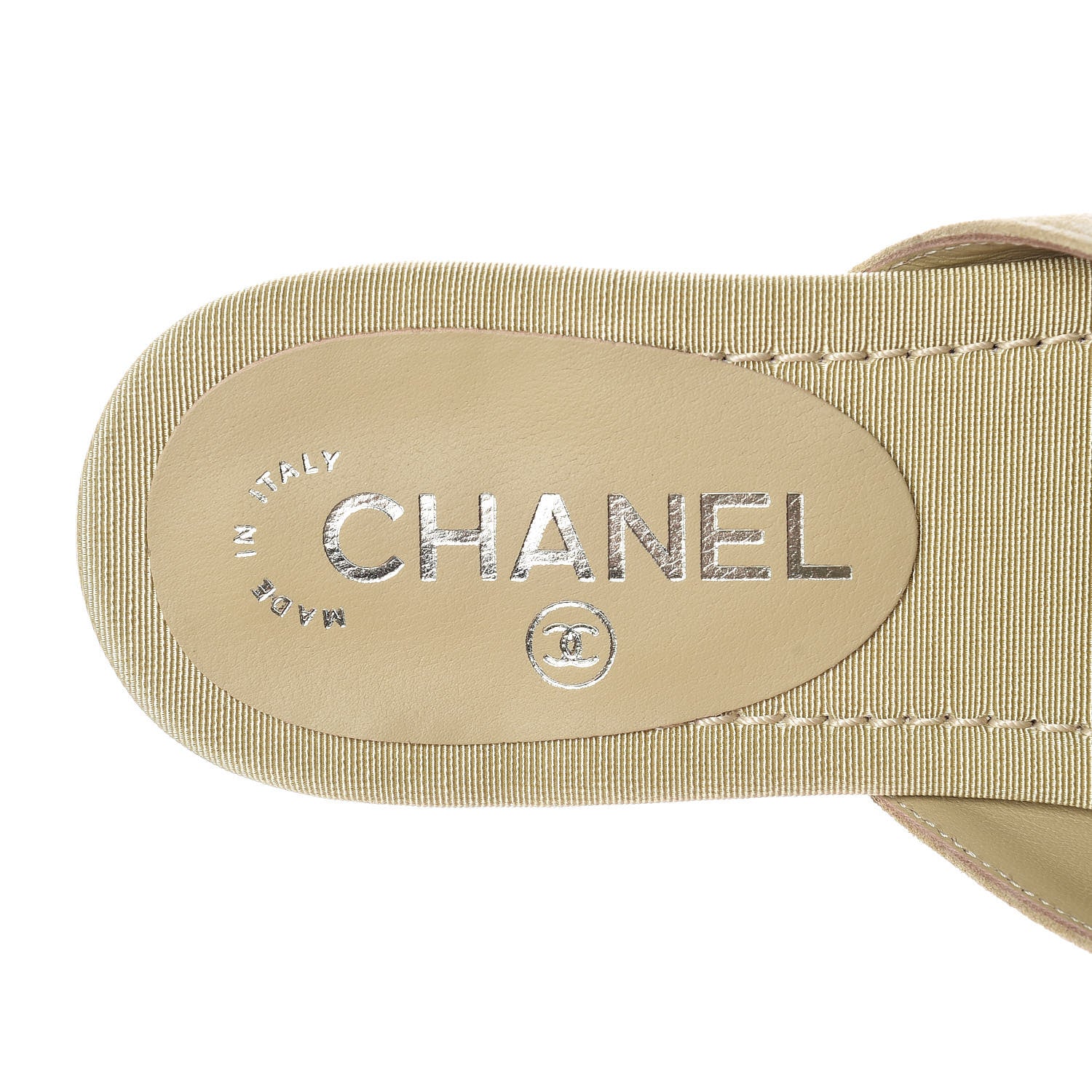Chanel Suede Calfskin Camellia Thong Sandals 37.5 Beige 8 of 11