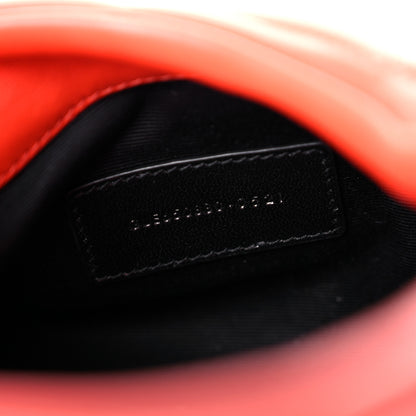 Saint Laurent Lambskin Monogram Loulou Puffer Pouch Clutch Coral 8 of 11