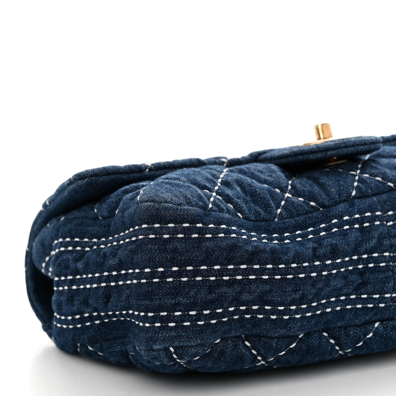 Chanel Denim Quilted Medium Denim Trip Single Flap Blue 8 of 9