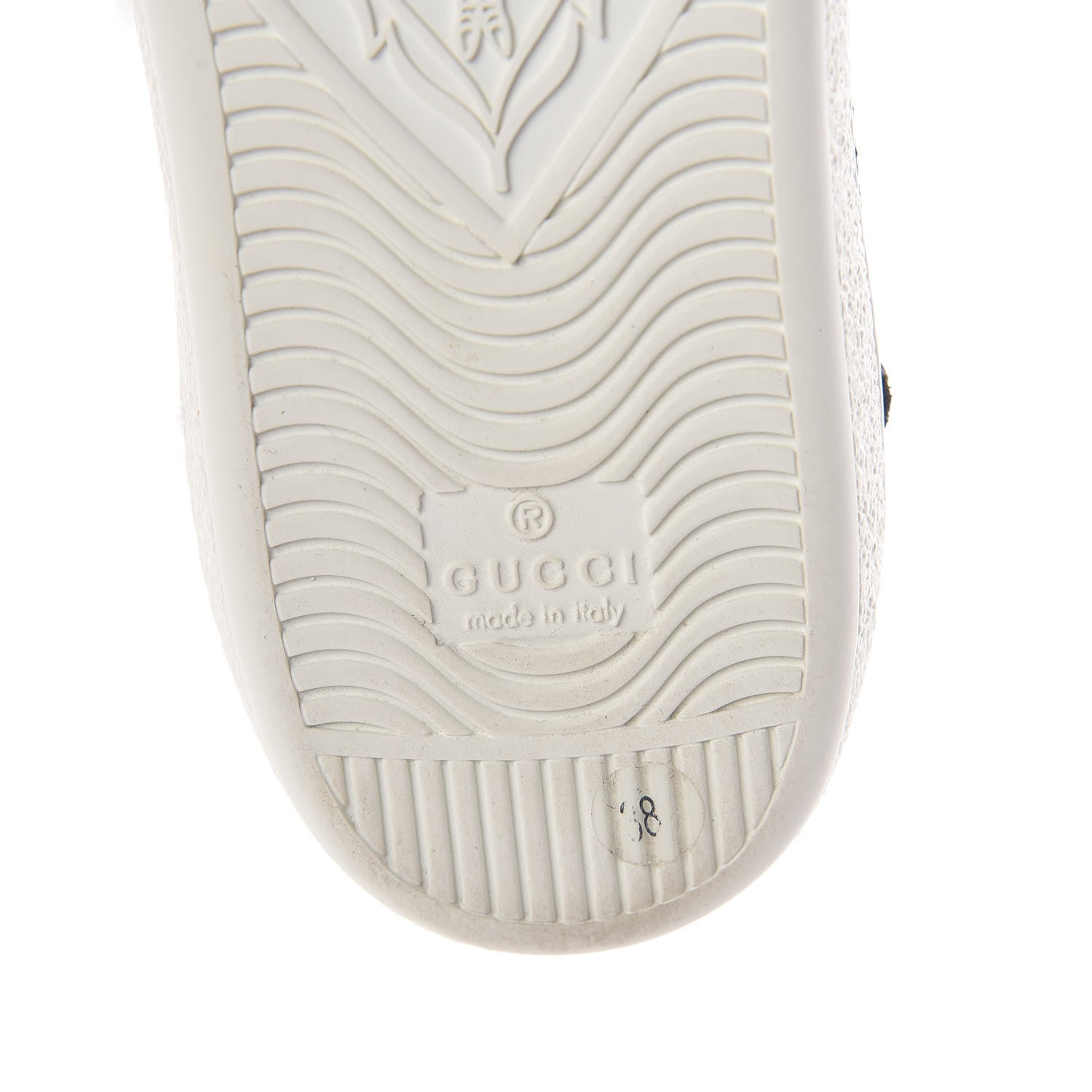 Gucci Calfskin Web Floral Embroidered Womens Ace Sneakers 38 White 7 of 8