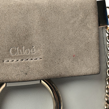 Chloe Suede Calfskin Mini Faye Bracelet Bag Airy Grey 10 of 11