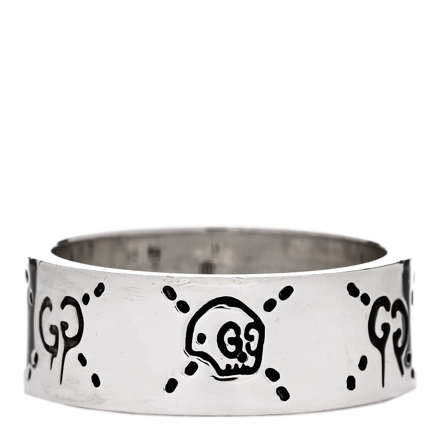 Sterling Silver GucciGhost Hamlet Skull Ring 63 10.5