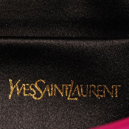 Saint Laurent Textured Patent Monogram Large Belle De Jour Clutch Fuchsia 6 of 7