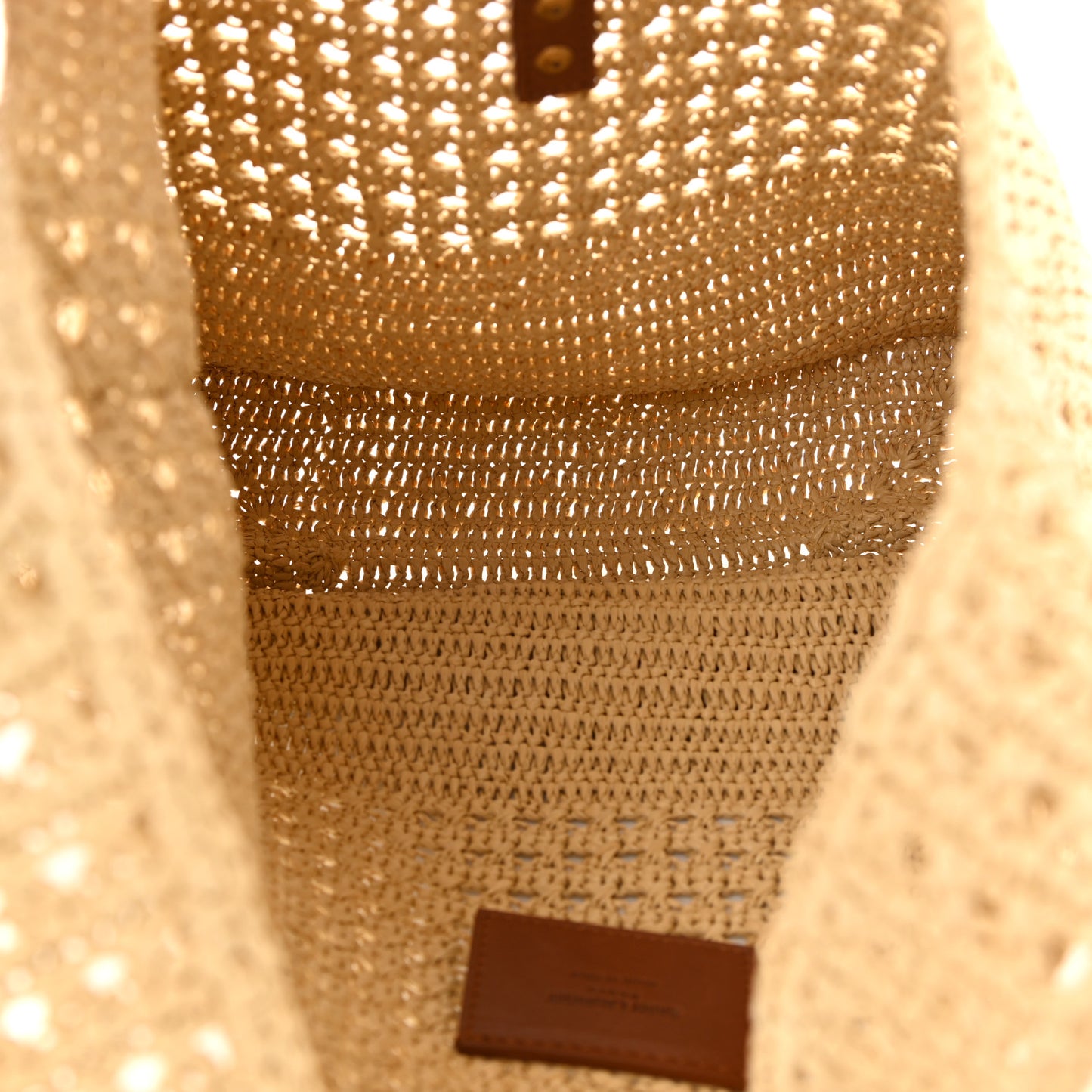 Raffia Monogram Hobo Naturale