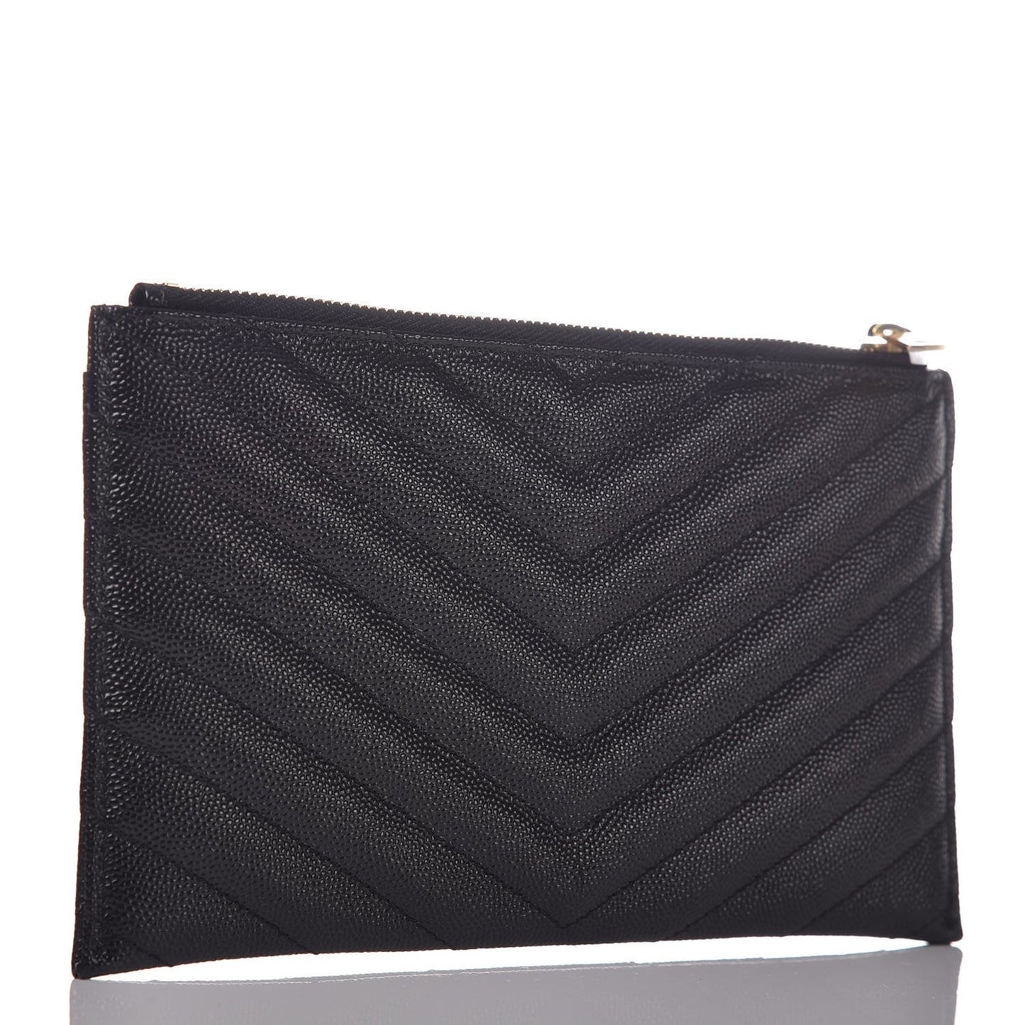 Grain De Poudre Chevron Monogram Bill Pouch Black
