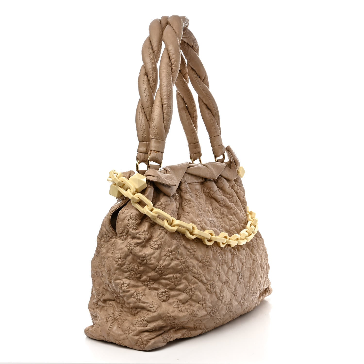 Louis Vuitton Lambskin Olympe Stratus GM Beige 3 of 14