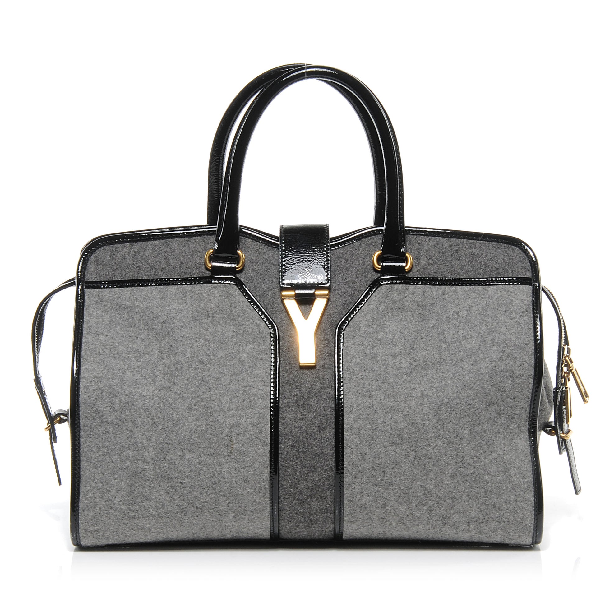 Saint Laurent Wool Medium Bo Cabas Chyc Tote Grey 1 of 7