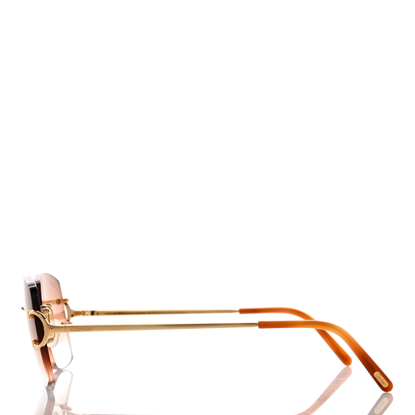 Metal C Decor 140 Square Sunglasses Gold Amber