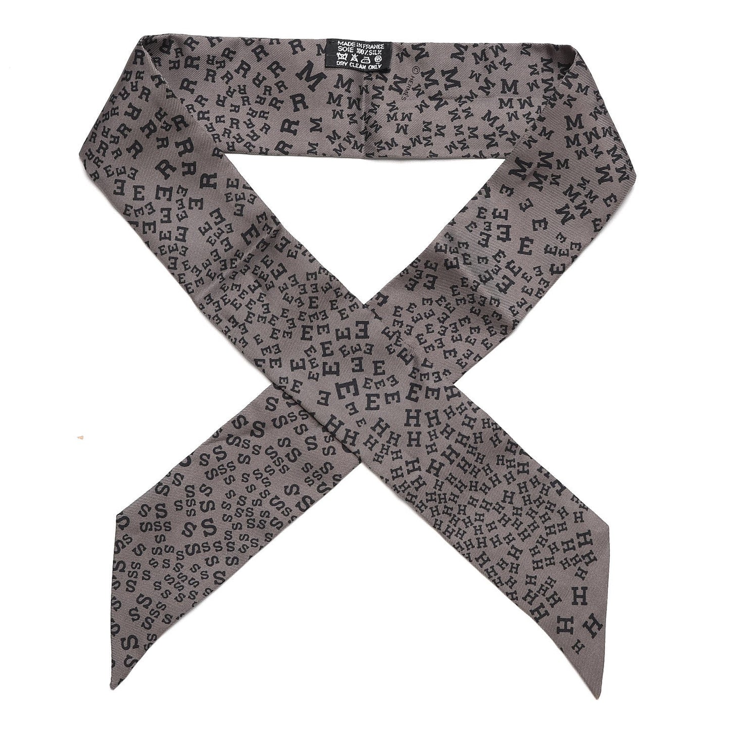 Silk Scattered Letters Twilly