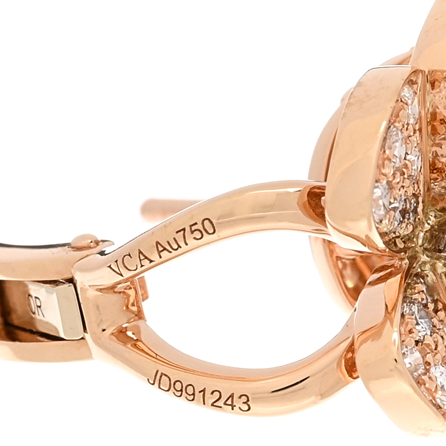 18K Rose Gold Diamond Butterfly Single Earring