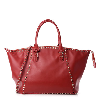 Valentino Garavani Vitello Rockstud Shoulder Bag Rosso Valentino 1 of 13
