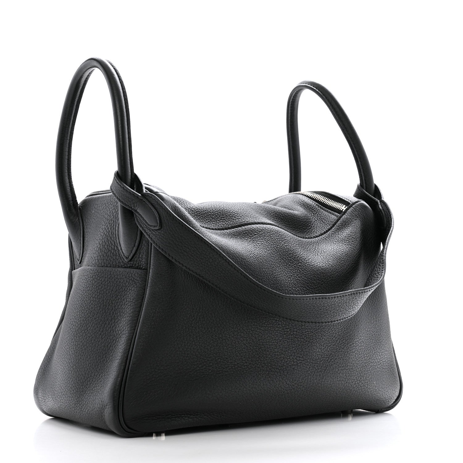 Hermes Taurillon Clemence Lindy 30 Black 3 of 12