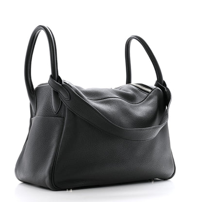 Hermes Taurillon Clemence Lindy 30 Black 3 of 12