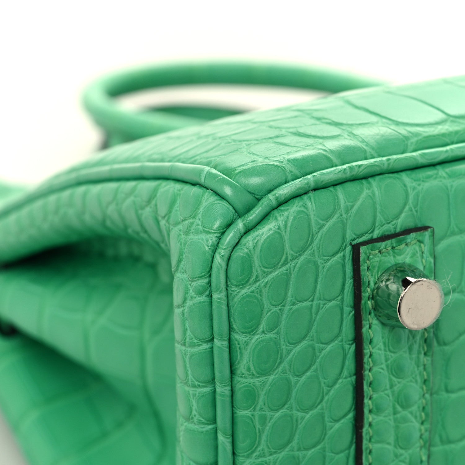 Hermes Matte Alligator Birkin 25 Vert Comics 11 of 13