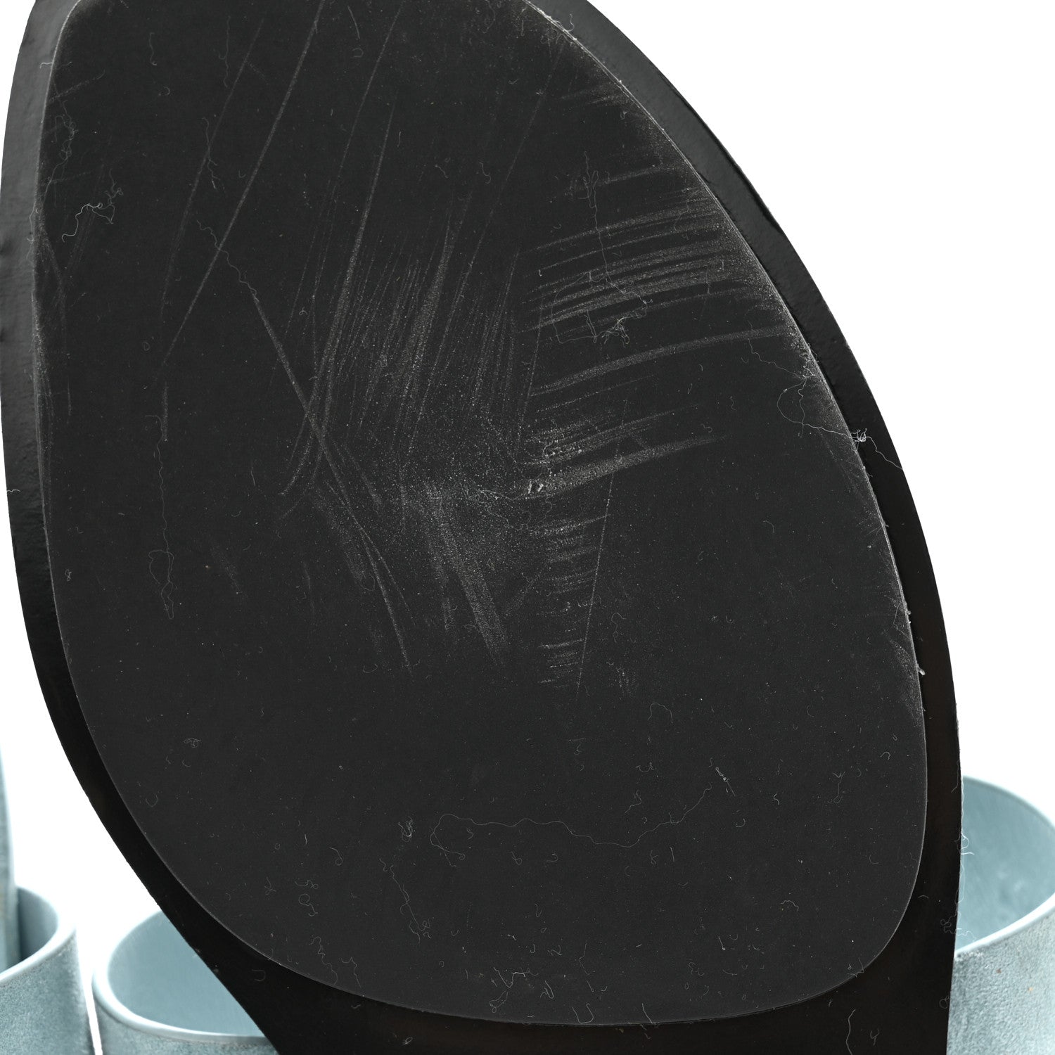 Hermes Suede Goatskin Womens Galerie Sandals 38.5 Bleu Pinede 7 of 10