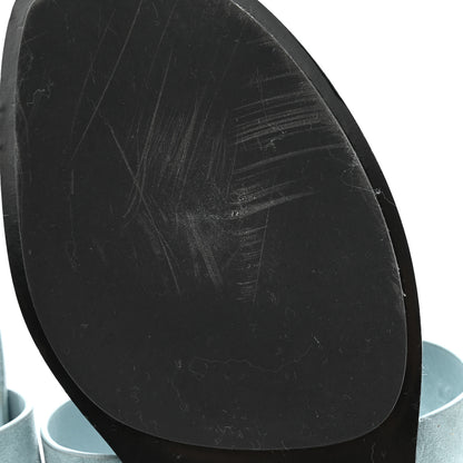 Hermes Suede Goatskin Womens Galerie Sandals 38.5 Bleu Pinede 7 of 10