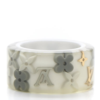 Louis Vuitton Resin Monogram Farandole Ring M Grey 7 3 of 5