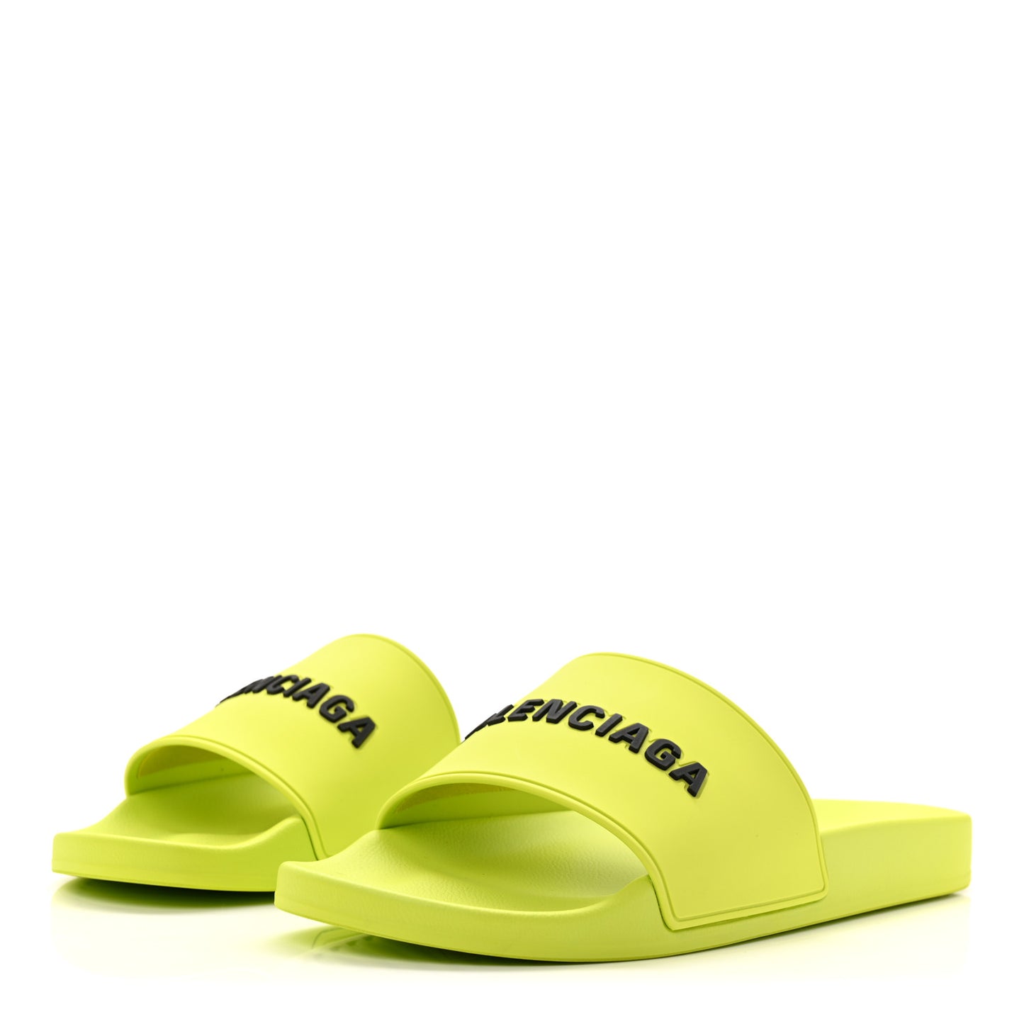 Rubber Mens Logo Pool Slide Sandals 44 Fluo Yellow