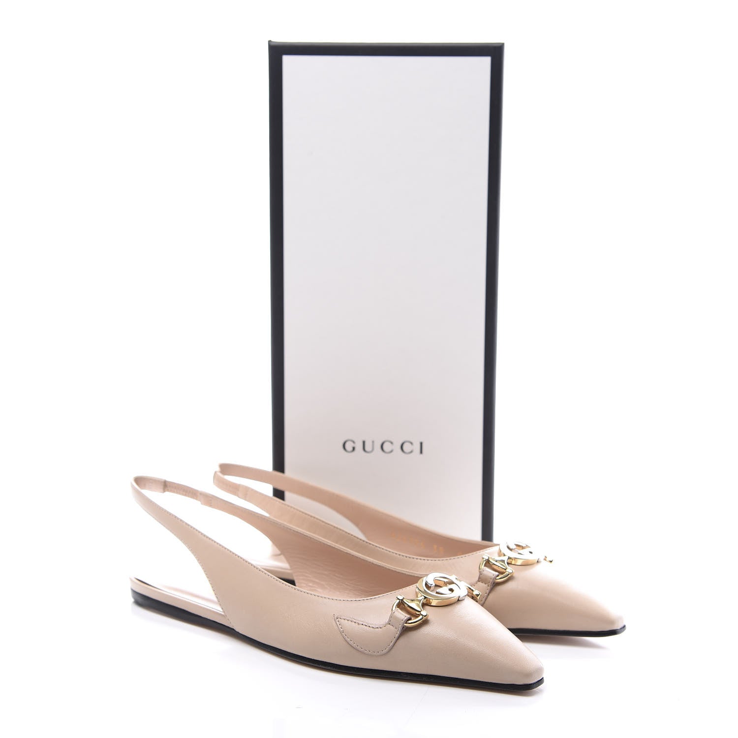 Gucci Malaga Kid Nappa Zumi Slingback Flats 38 Skin Rose 11 of 11